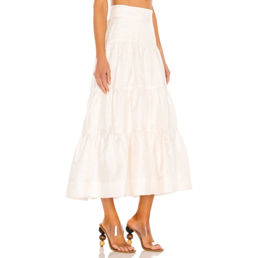 Shona Joy Tiered Midi Skirt for Free People (4) NWT - Picture 5 of 11